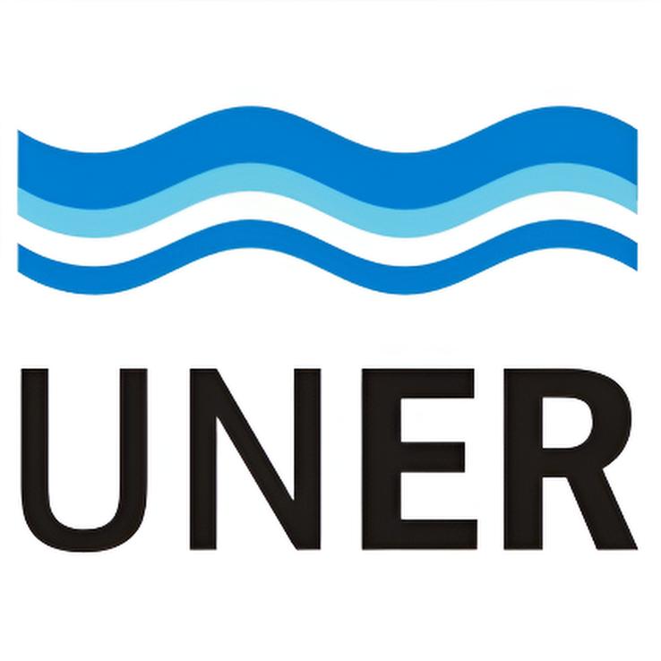 Logotipo de UNER con ondas azules