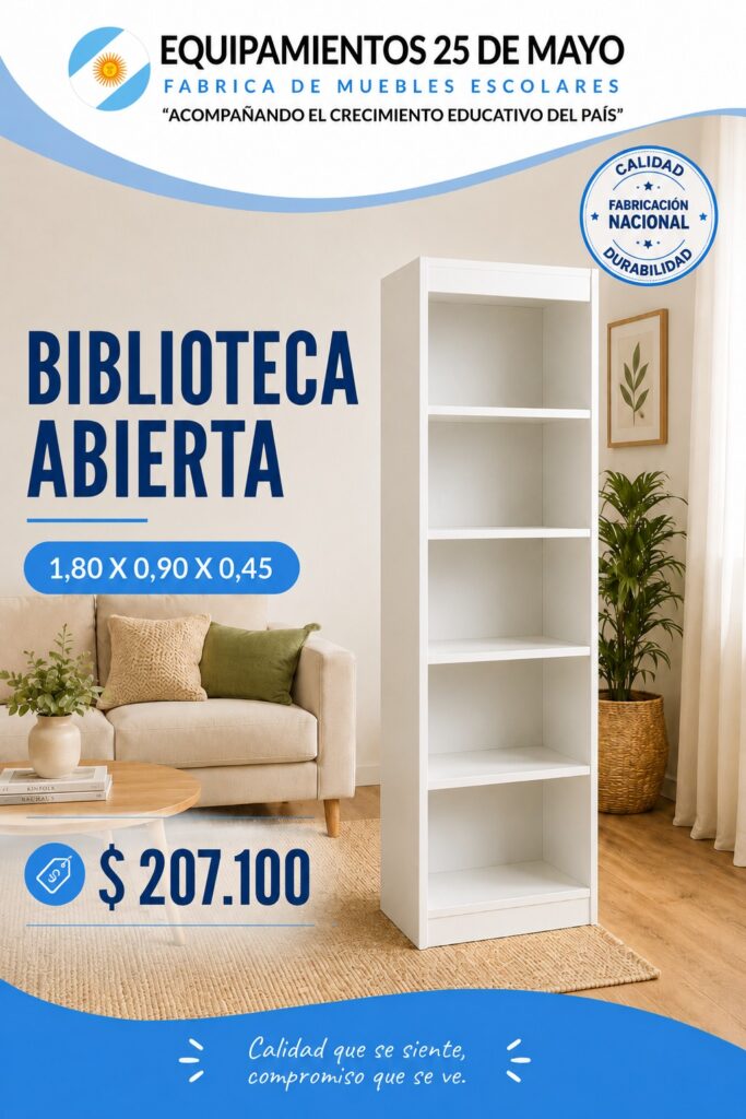 Biblioteca abierta blanca de 1,80 x 0,90 x 0,45 con oferta especial